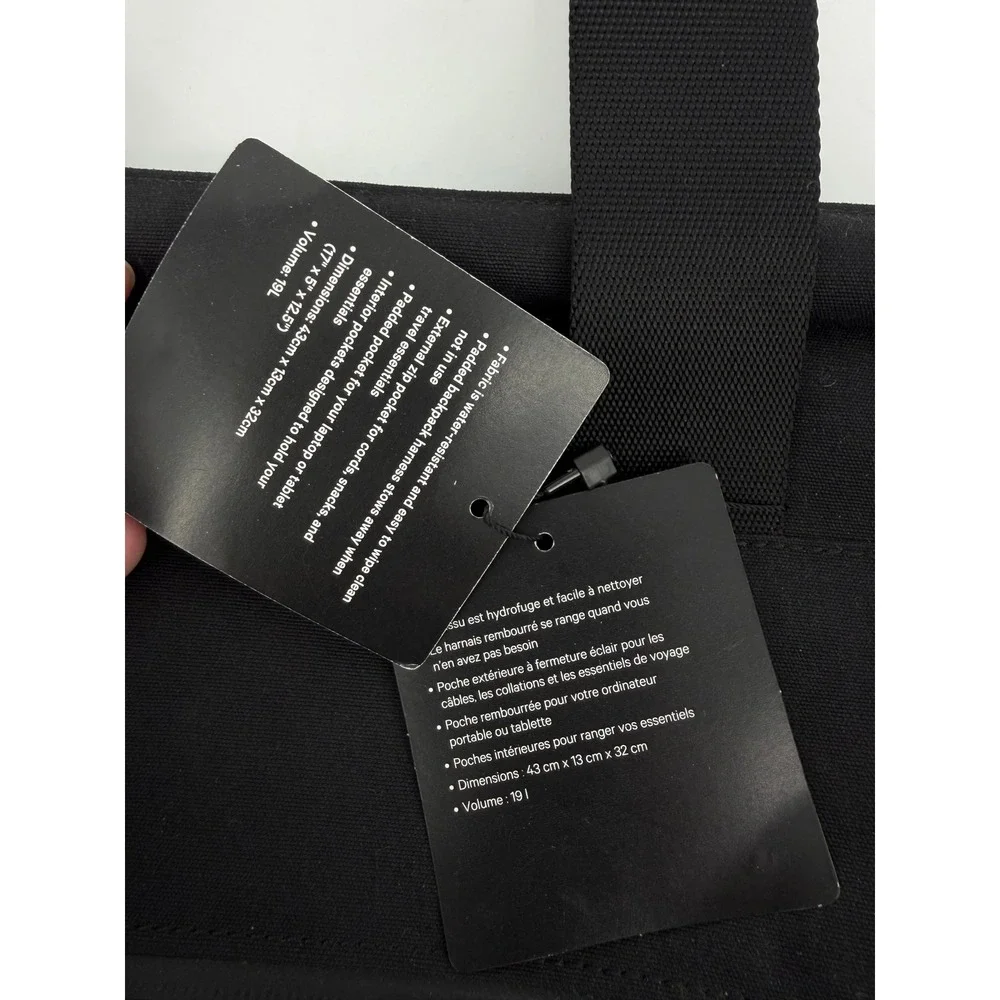 NWT Lululemon Command The Day Commute Bag Black 19L Laptop Backpack Briefcase